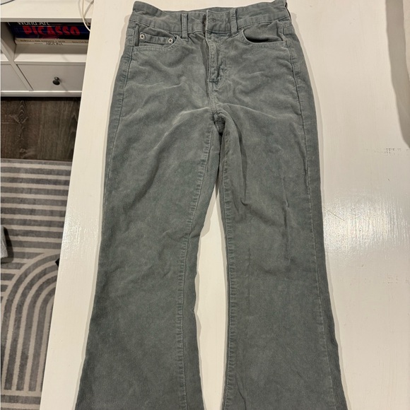 American Eagle blue gray corduroys flare - Picture 1 of 12